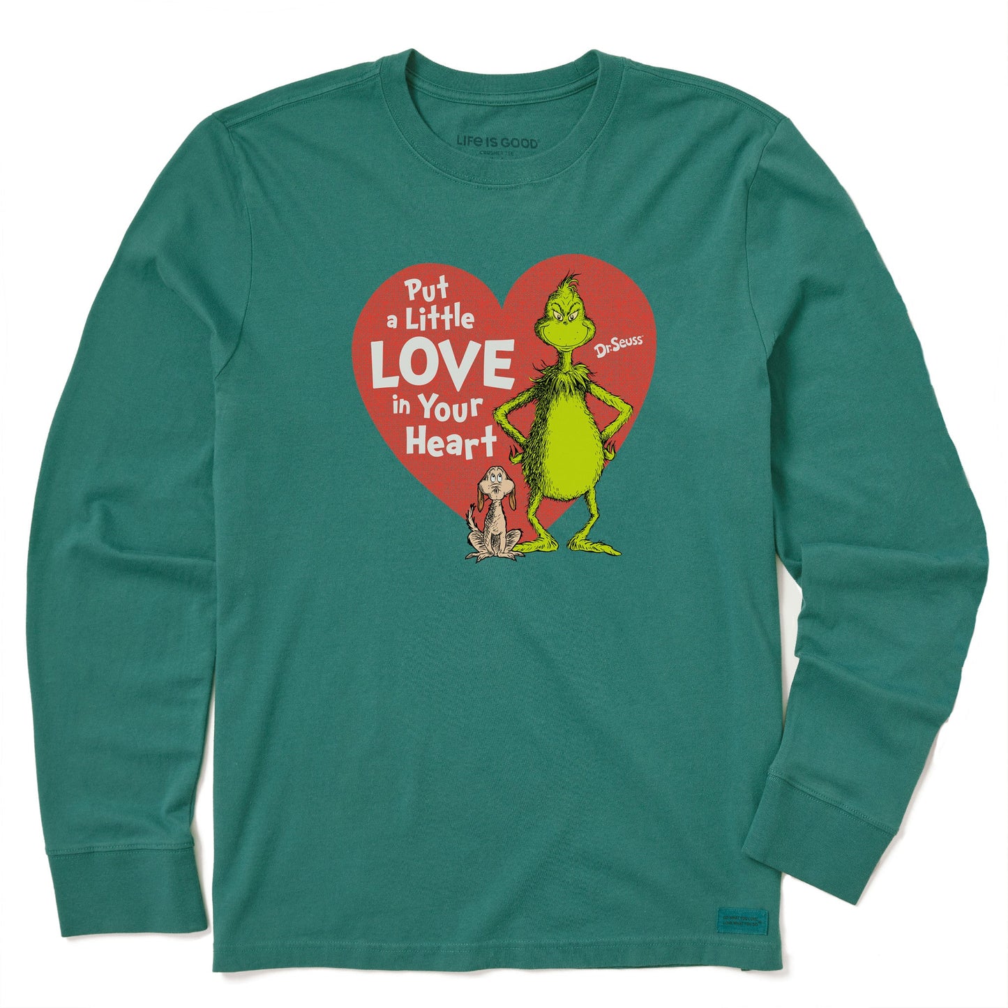 Men's Put a Little Love Grinch Long Sleeve Crusher Tee