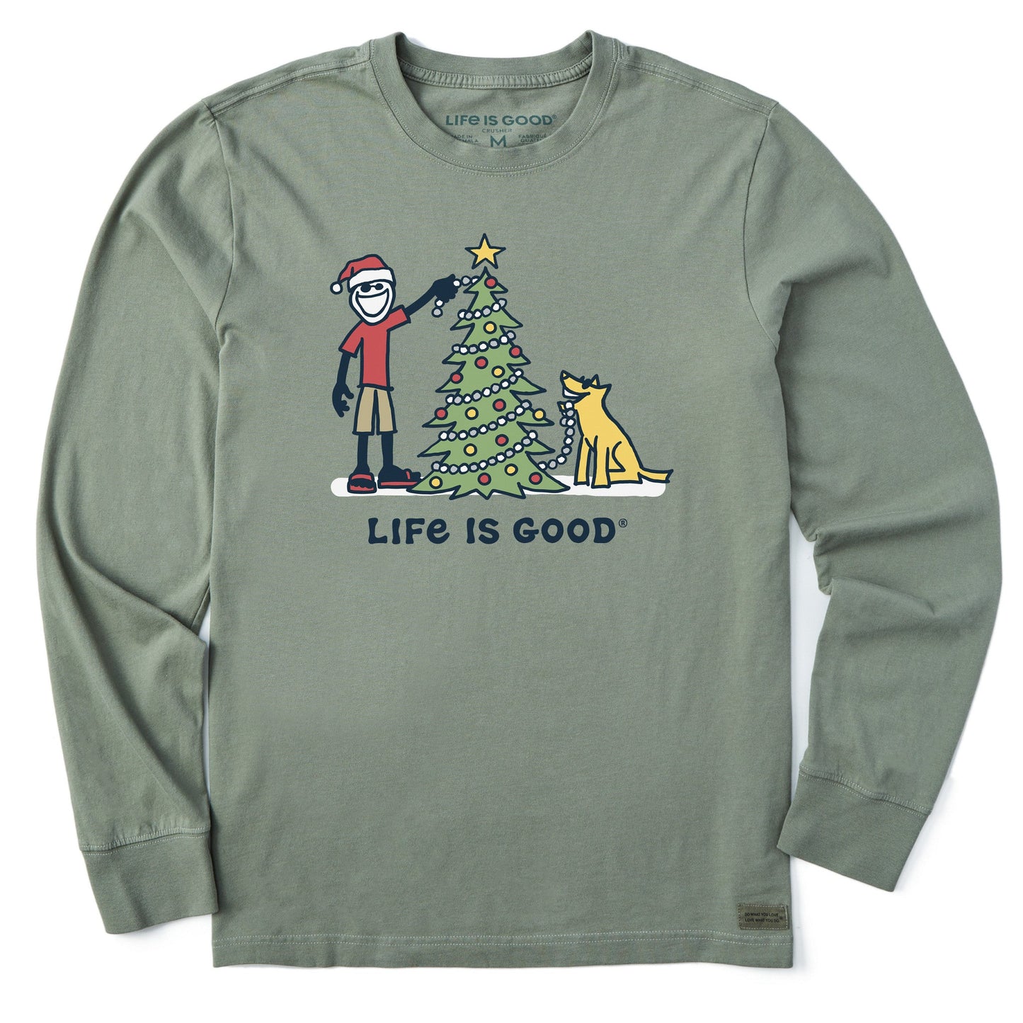 Men's Jake and Rocket Tree Trimming Long Sleeve Crusher Tee