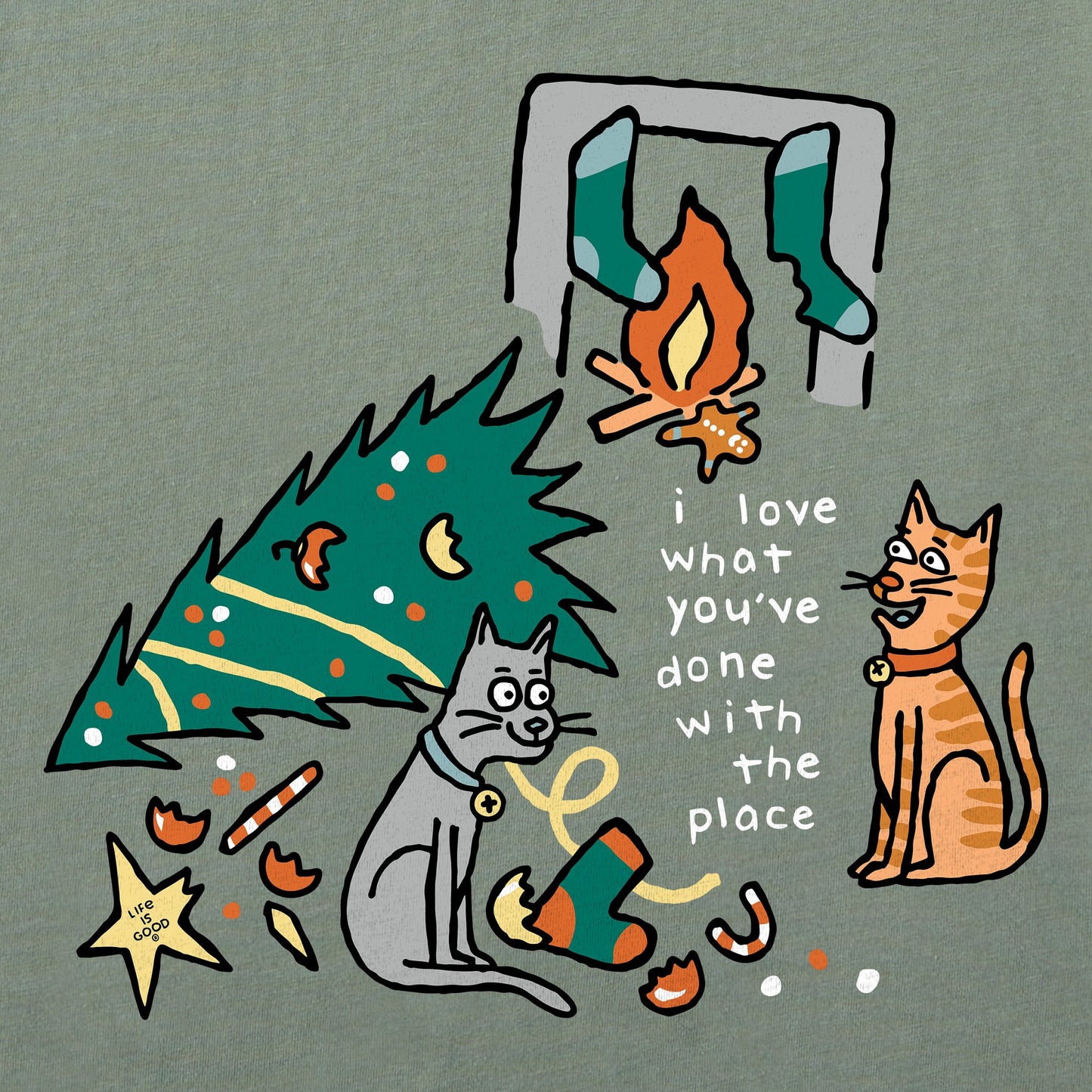 Men's I Love What You've Done to the Place Long Sleeve Crusher Tee