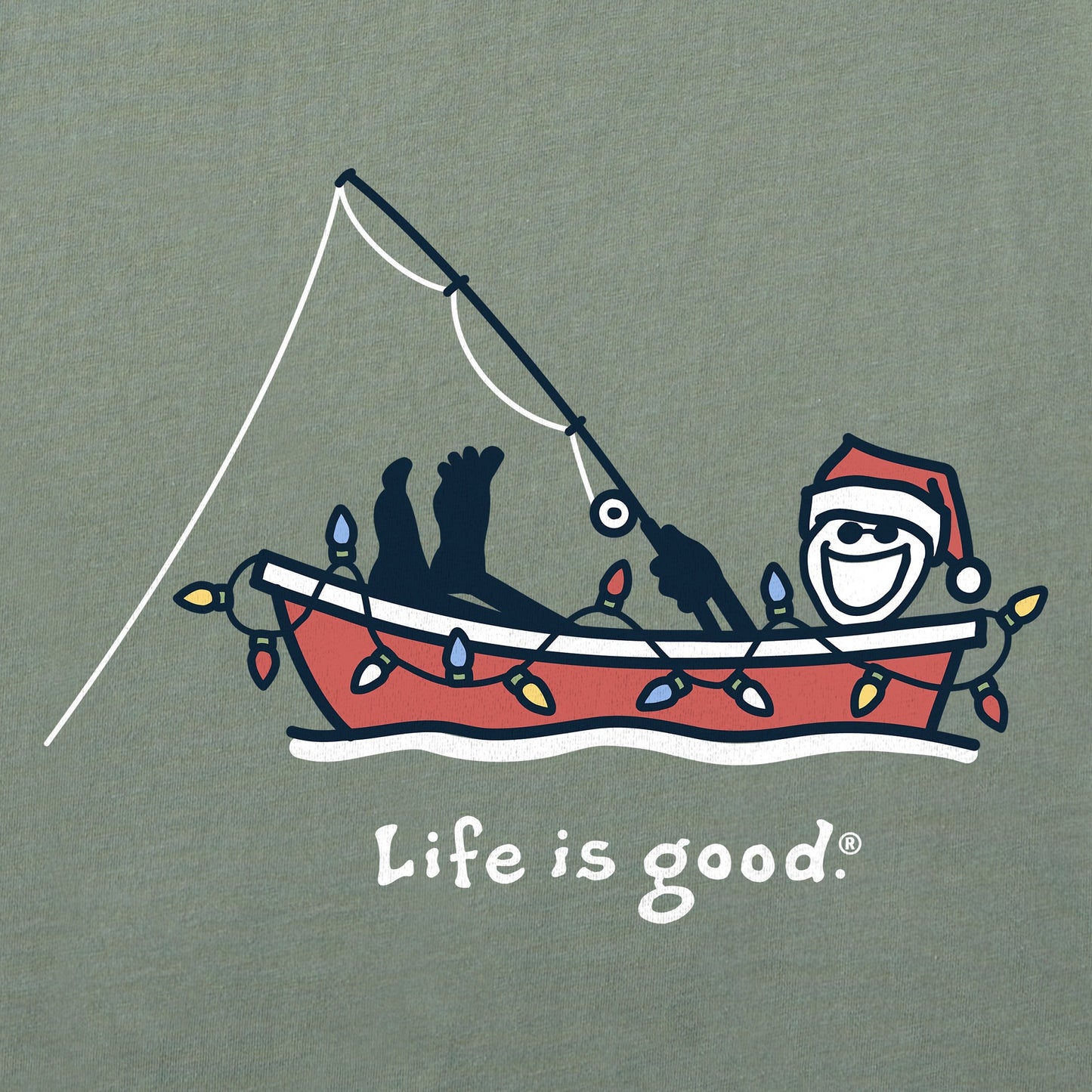 Men's Jake Holiday Fishing Long Sleeve Crusher Tee