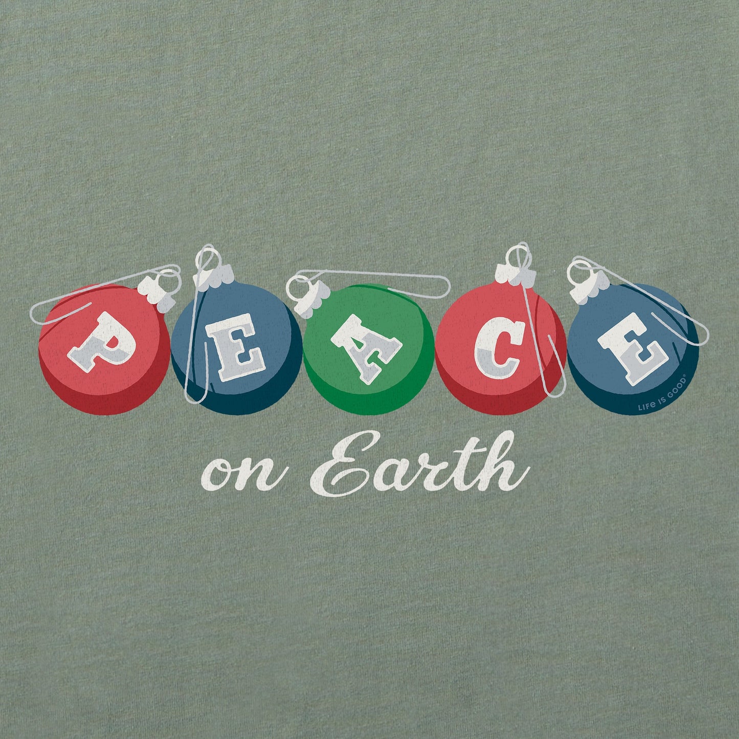 Men's Peace Ornaments Long Sleeve Crusher Tee