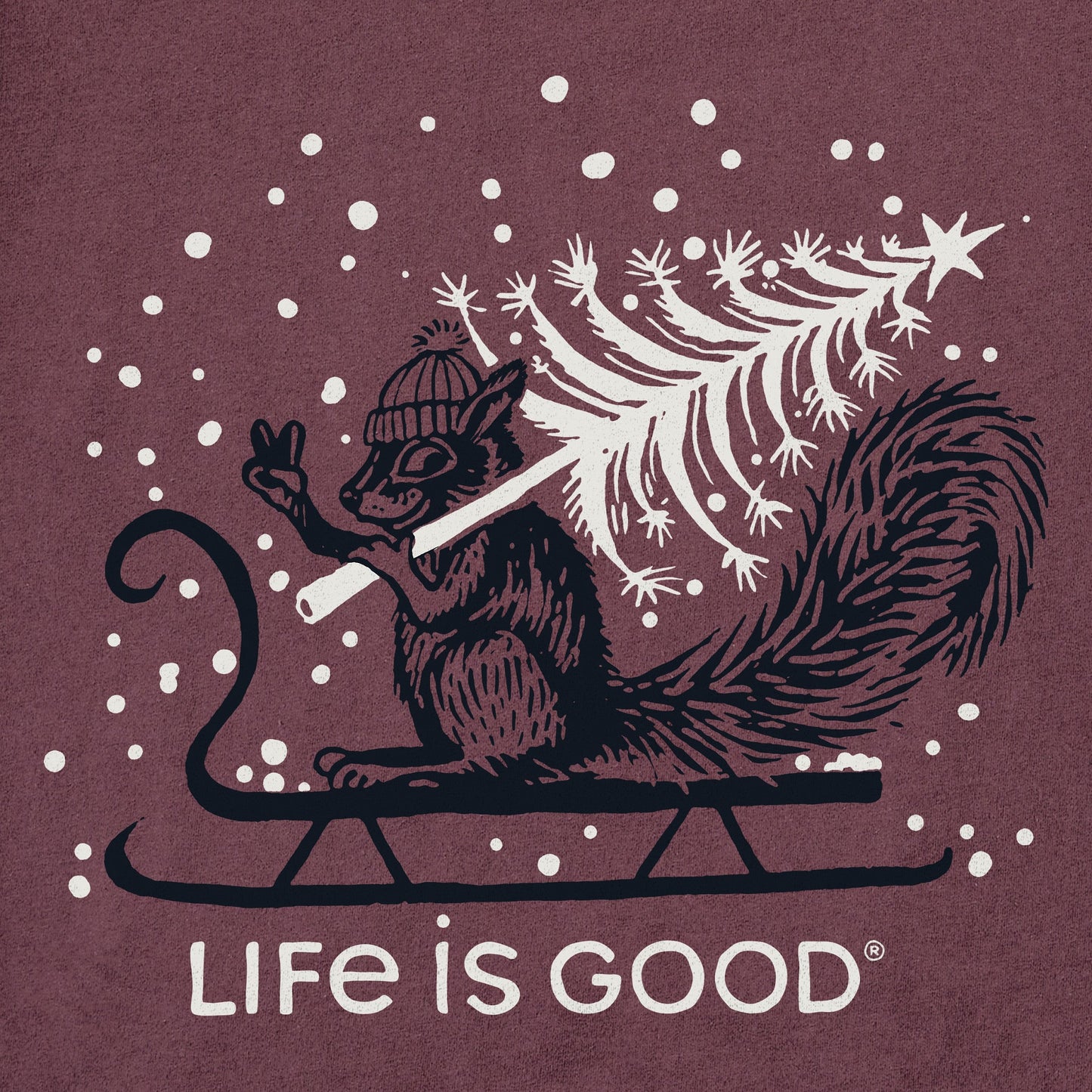 Men's Squirrel Tree Long Sleeve Crusher Tee