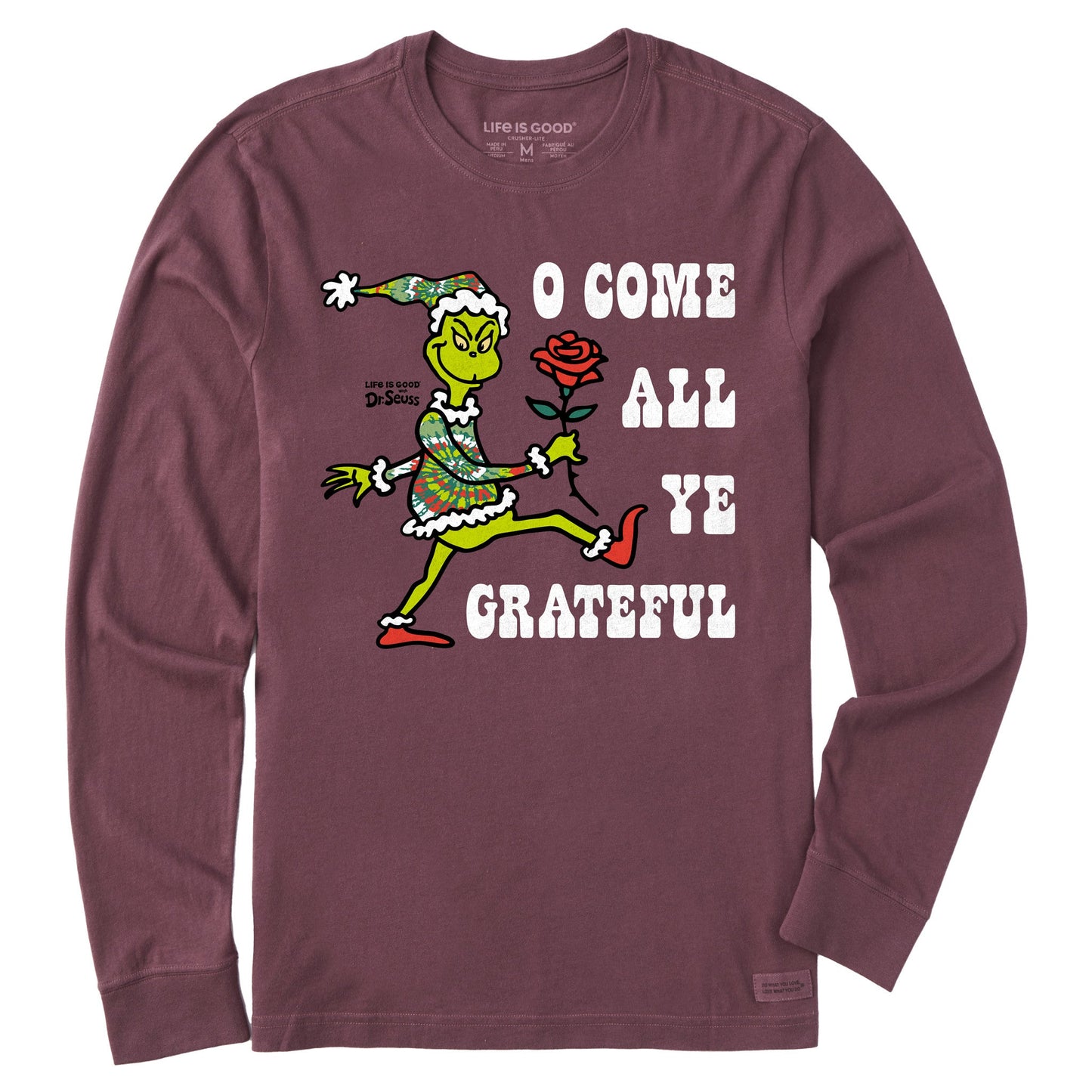Men's Grateful Grinch Long Sleeve Crusher Tee