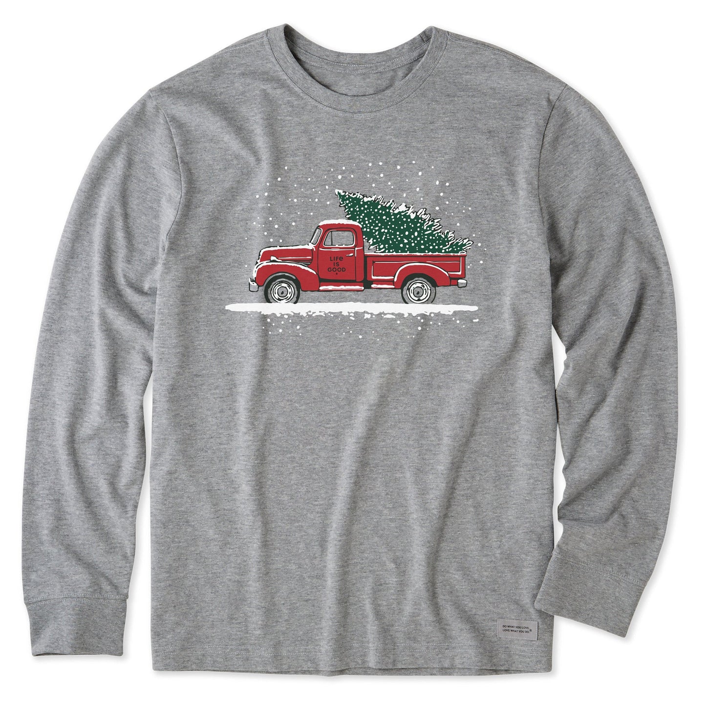 Men's Old Christmas Tree Long Sleeve Crusher Tee
