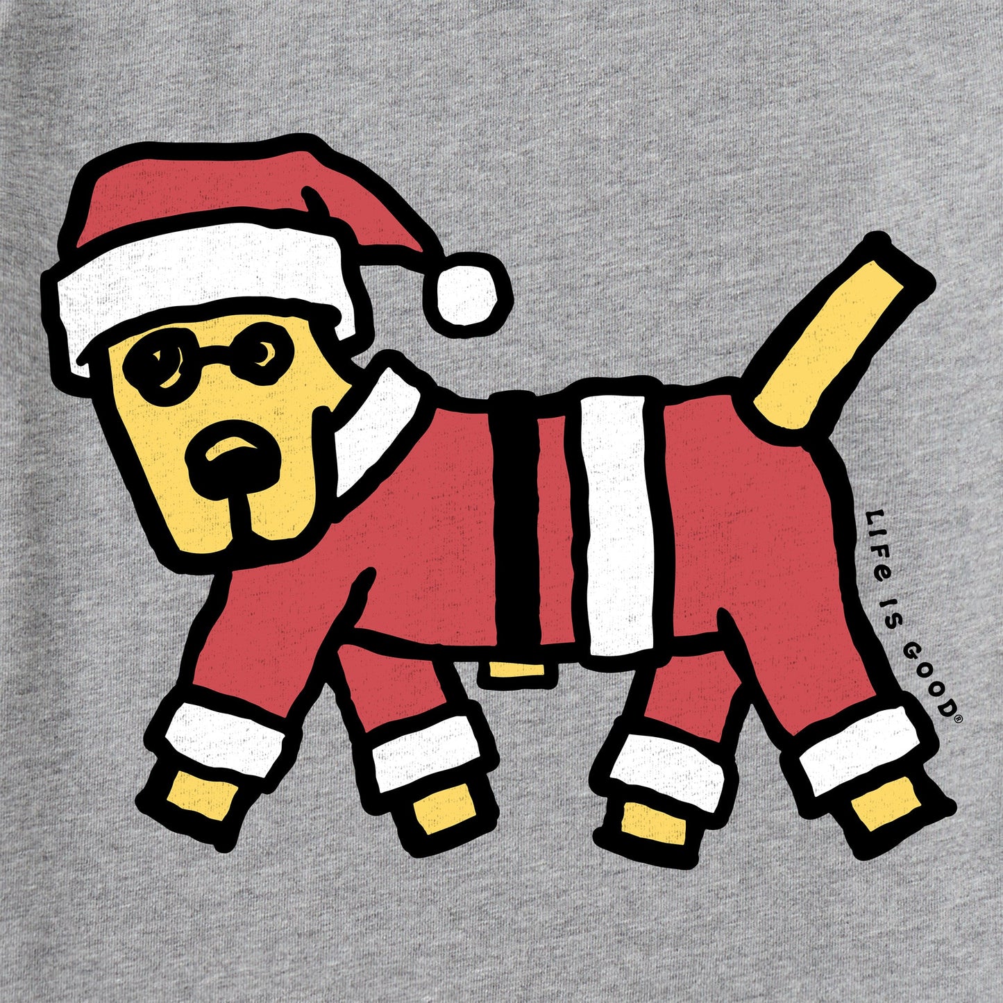 Men's Rocket Santa Suit Long Sleeve Crusher Tee