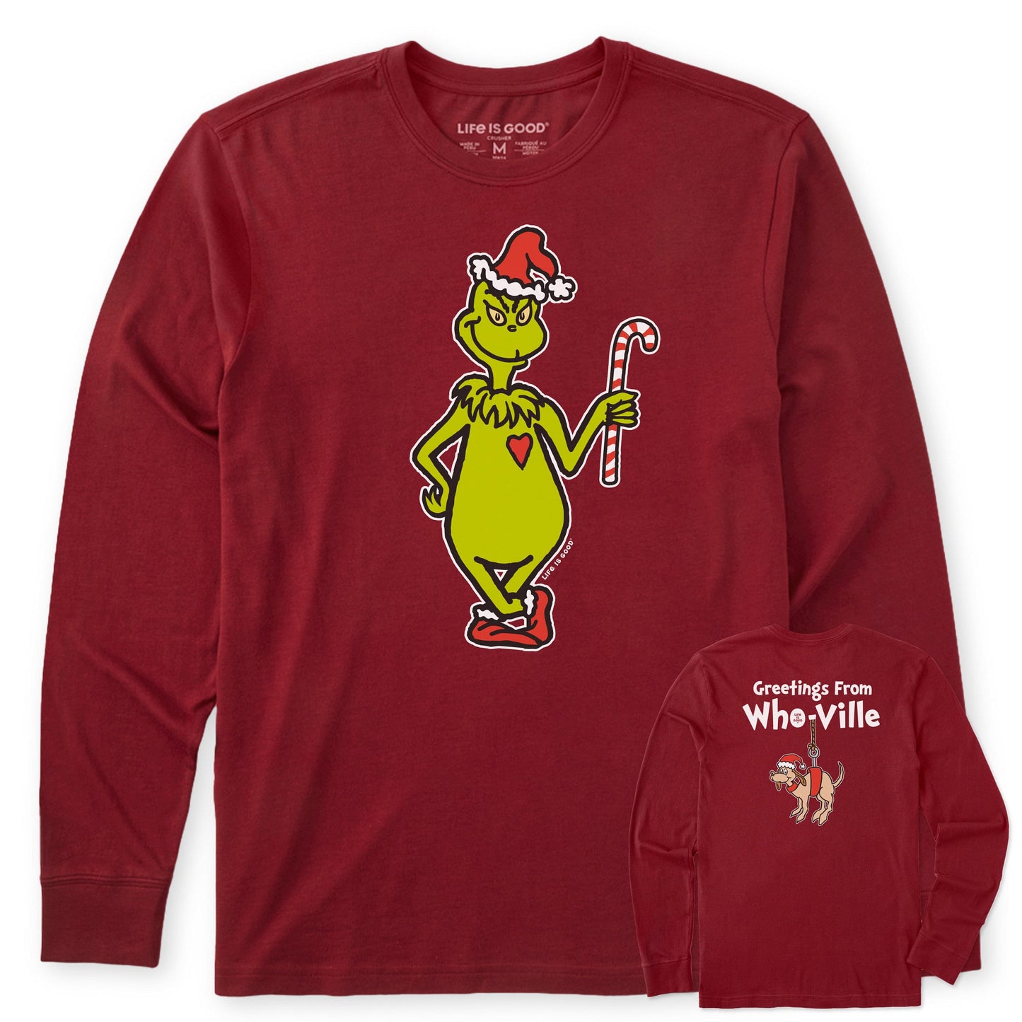 Men's Greetings From Who-Ville Long Sleeve Crusher Tee