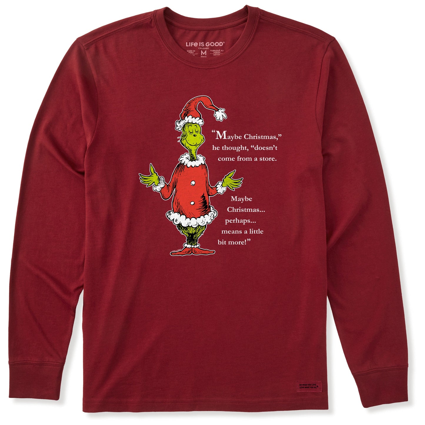 Men's Grinch Meaning of Christmas Long Sleeve Crusher Tee