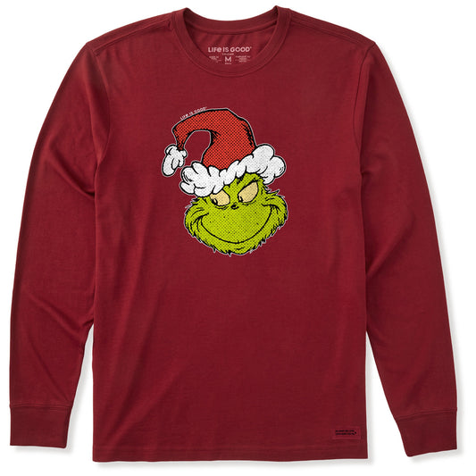 Men's Pop Art Grinch Long Sleeve Crusher Tee