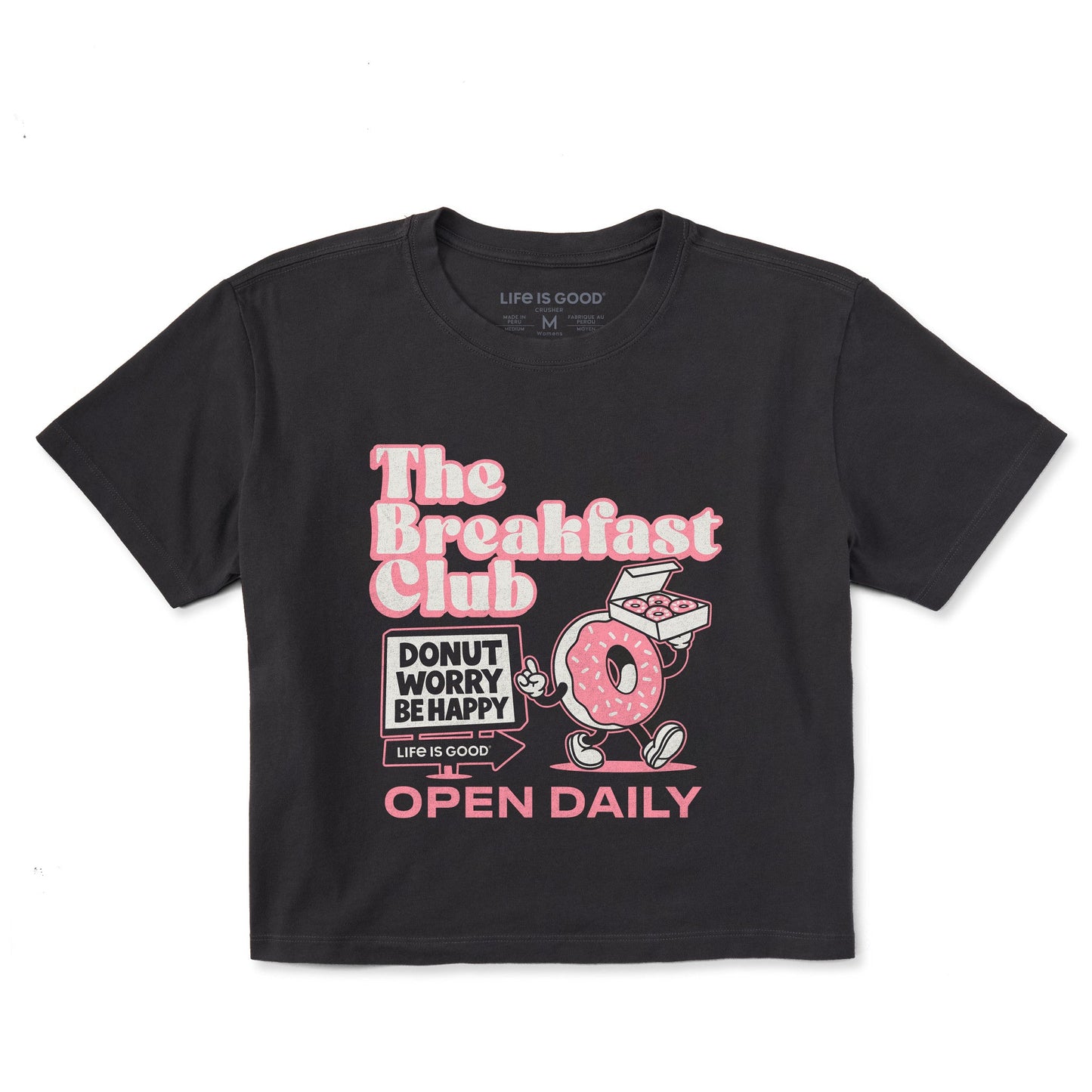 Women's The Breakfast Club Donut Short Sleeve Crusher Boxy Tee
