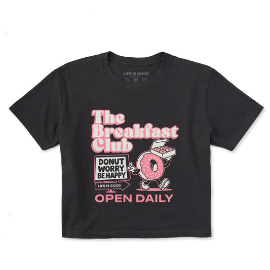 Women's The Breakfast Club Donut Short Sleeve Crusher Boxy Tee
