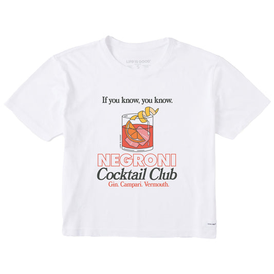Women's Negroni Cocktail Club Short Sleeve Crusher Boxy Tee