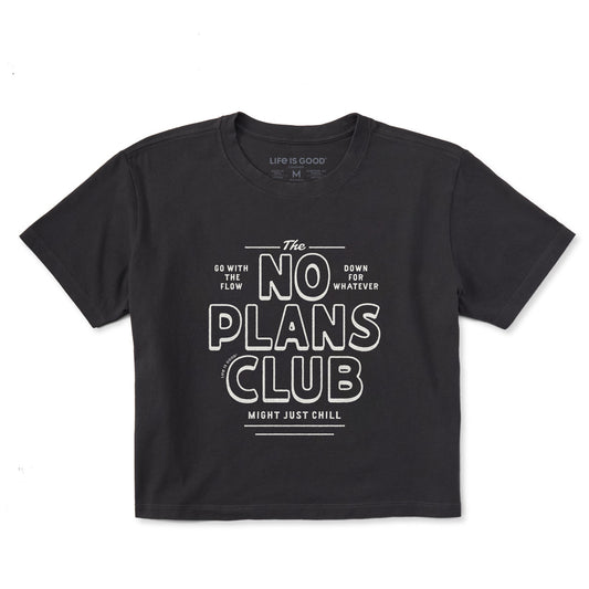 Women's No Plans Club Short Sleeve Crusher Boxy Tee
