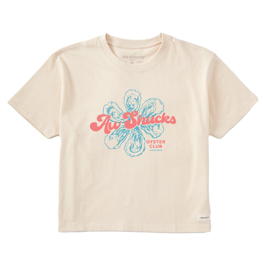 Women's Aw Shucks Oyster Club Short Sleeve Crusher Boxy Tee
