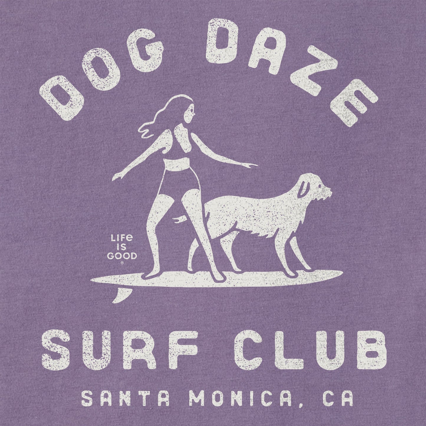 Women's Dog Daze Surf Club Short Sleeve Crusher Boxy Tee