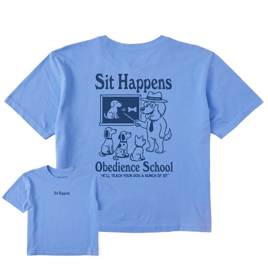 Women's Sit Happens Short Sleeve Crusher Boxy Tee