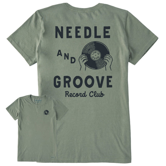 Women's Needle and Groove Record Club Short Sleeve Crusher Tee