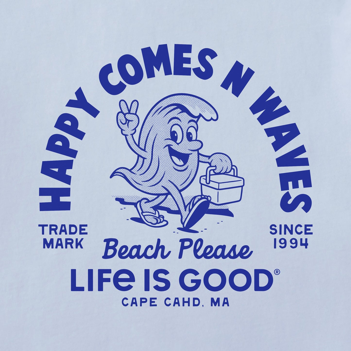 Women's Happy Comes N Waves Short Sleeve Crusher Tee