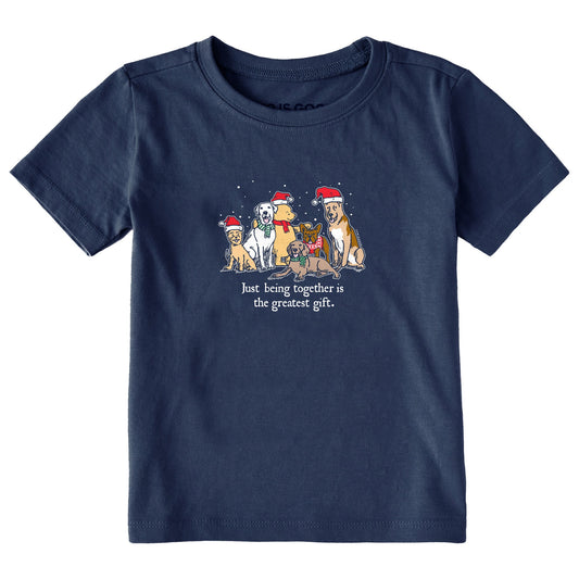 Toddler Winnie & Dogs Being Together is the Greatest Gift Short Sleeve Crusher Tee