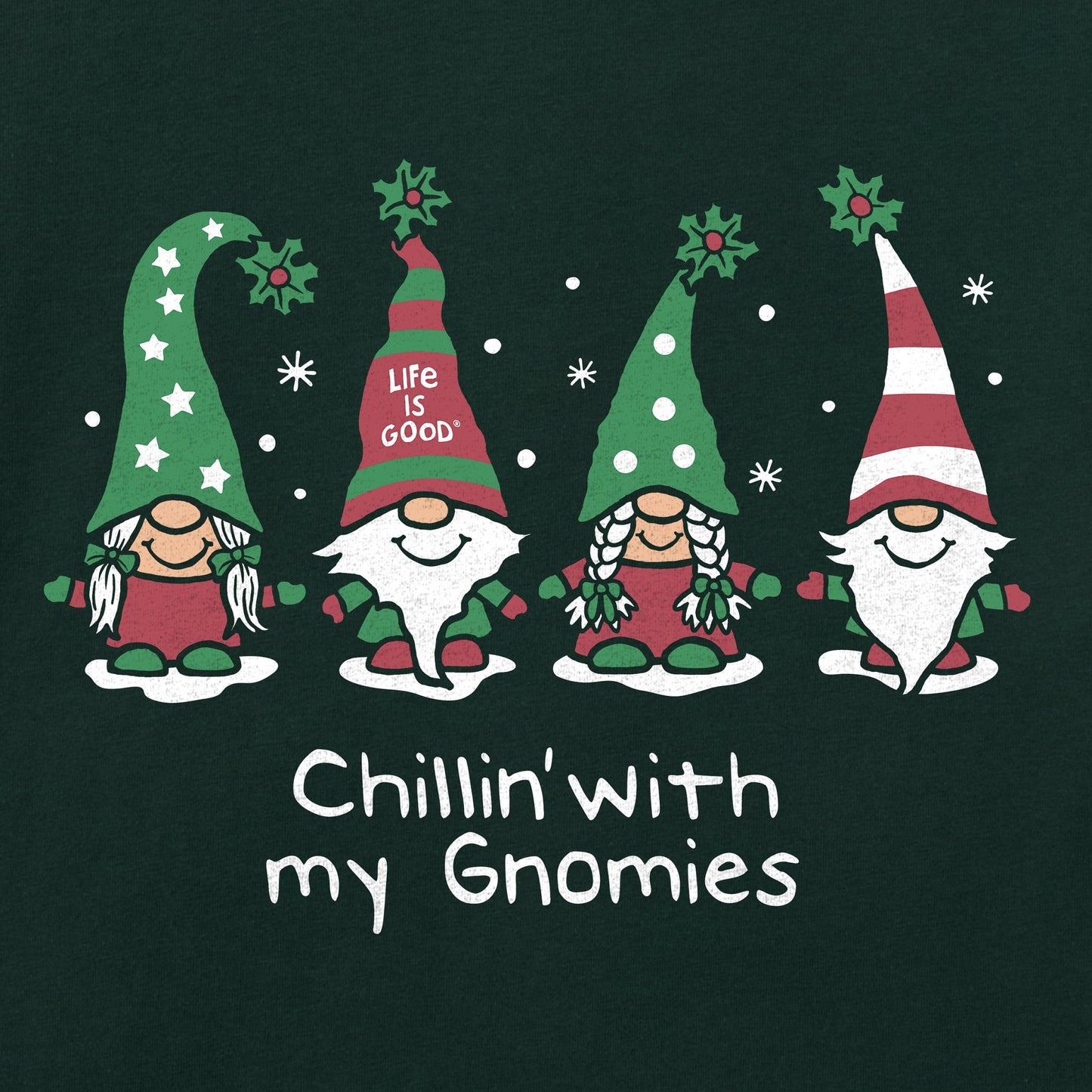 Women's Chillin' with my Gnomies Fam Long Sleeve Crusher Vee