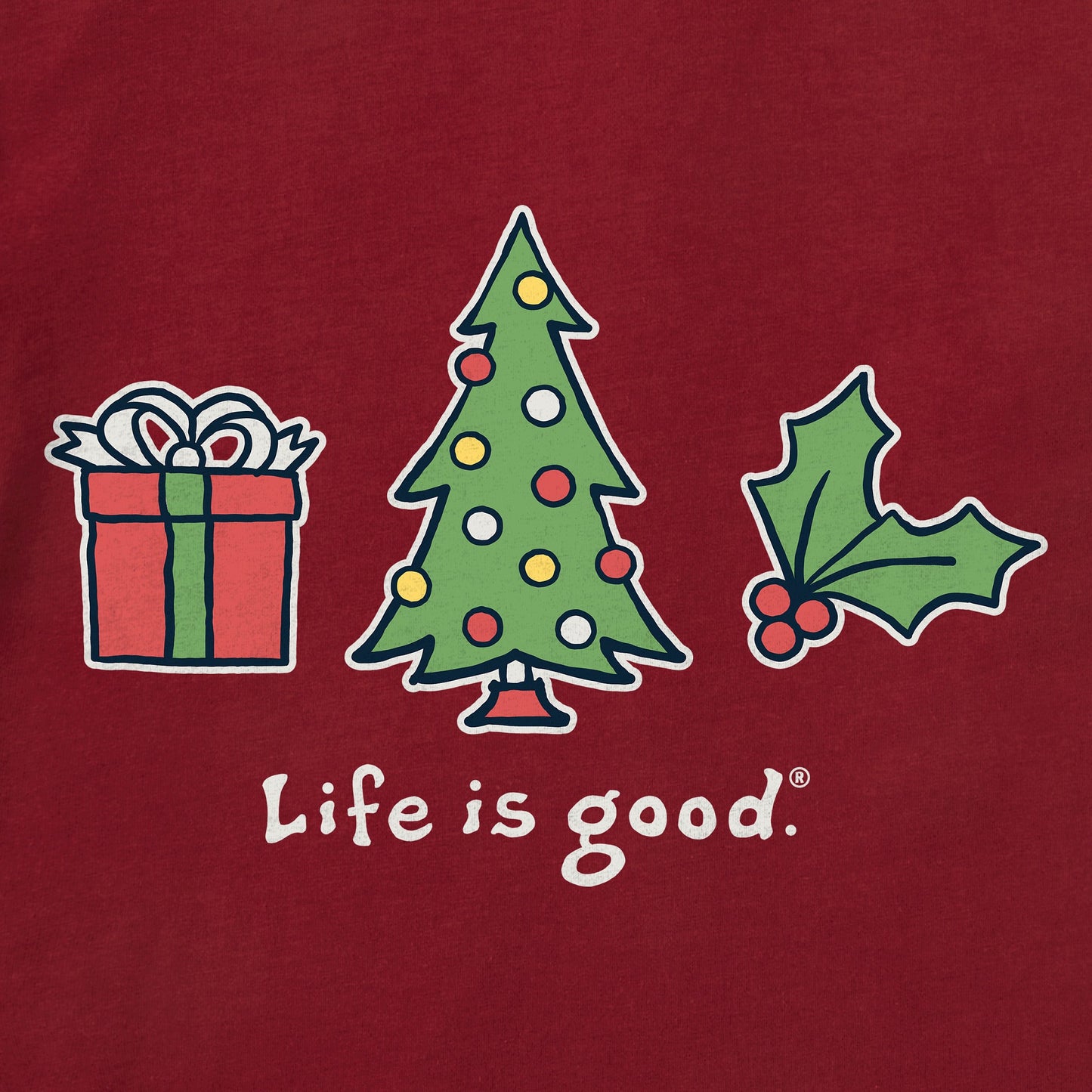 Women's Christmas Trio Long Sleeve Crusher Vee