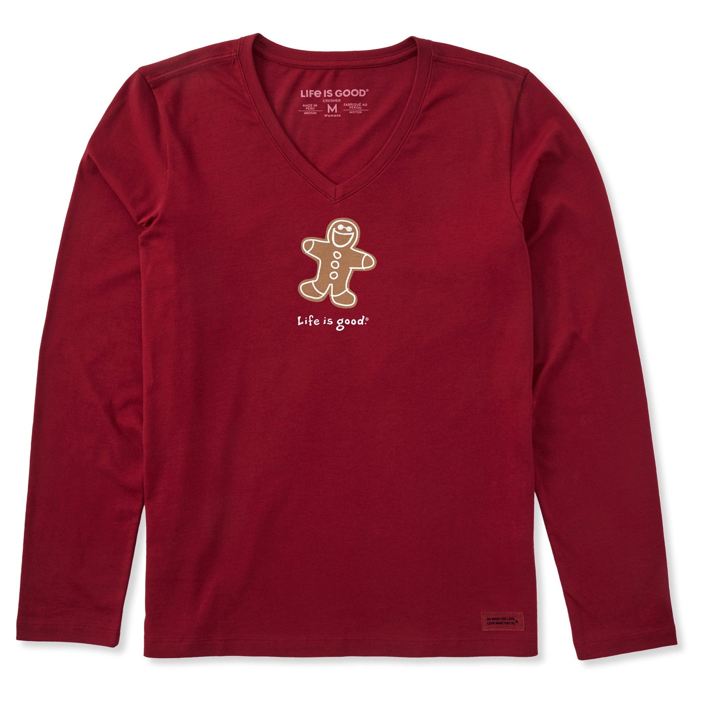 Women's Gingerbread Jake Long Sleeve Crusher Vee