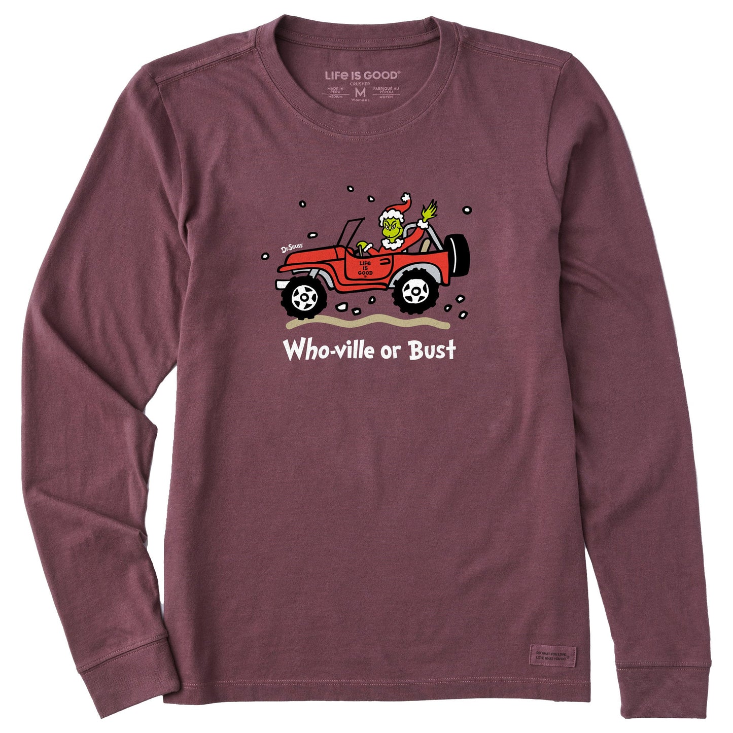 Women's Who-Ville or Bust SUV Grinch Long Sleeve Crusher Tee