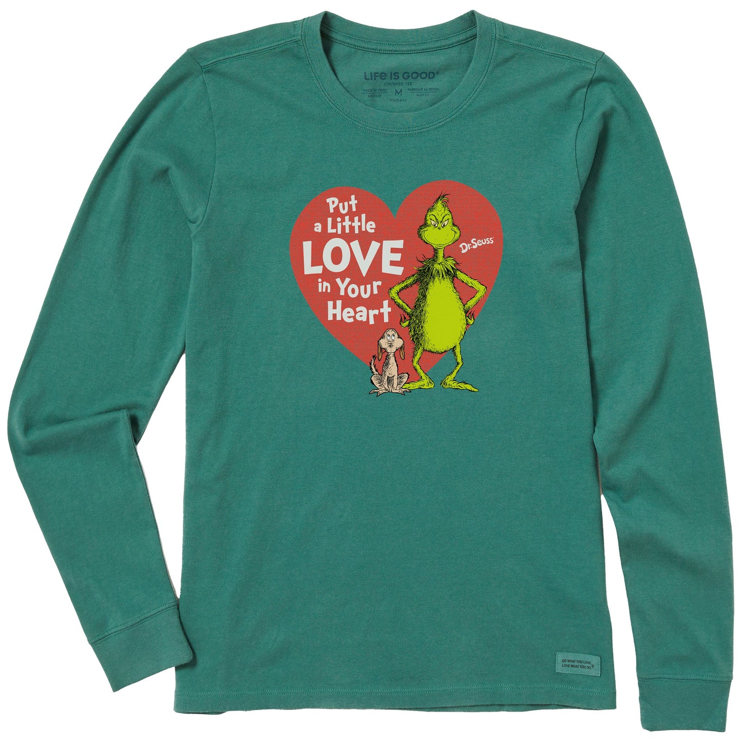 Women's Put a Little Love Grinch Long Sleeve Crusher Tee
