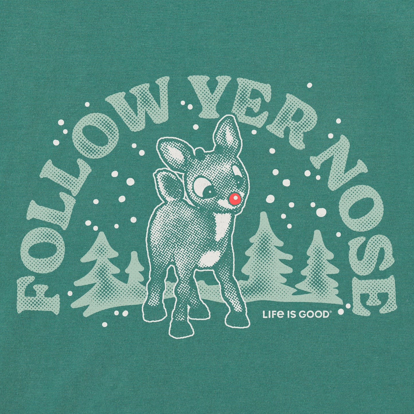 Women's Rudolph Follow Yer Nose Long Sleeve Crusher Tee