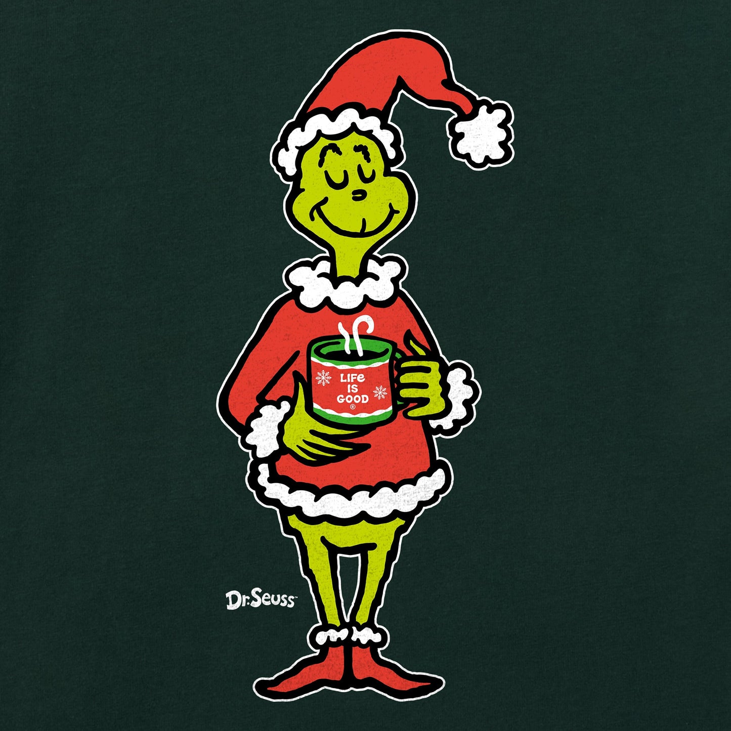 Women's Coffee Makes me Less Grinchy Long Sleeve Crusher Tee