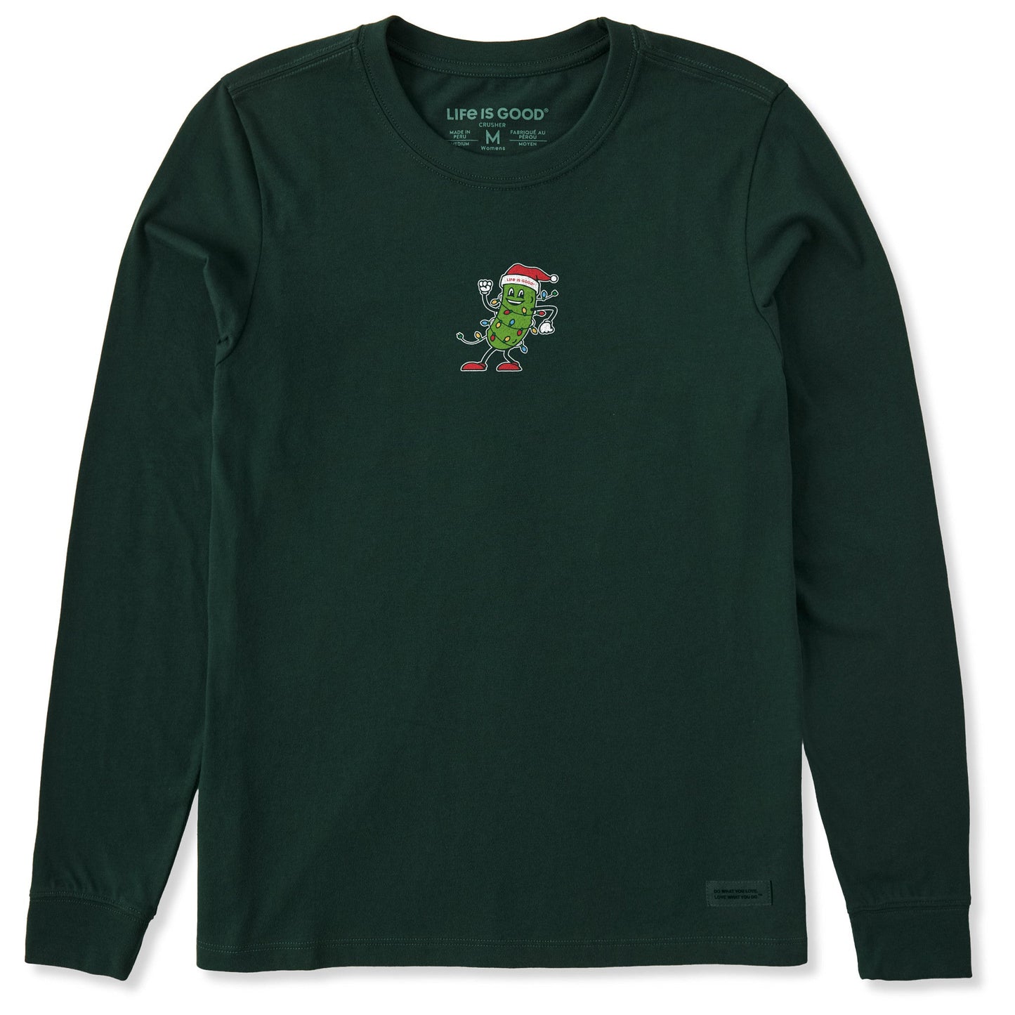 Women's Christmas Pickle Long Sleeve Crusher Tee