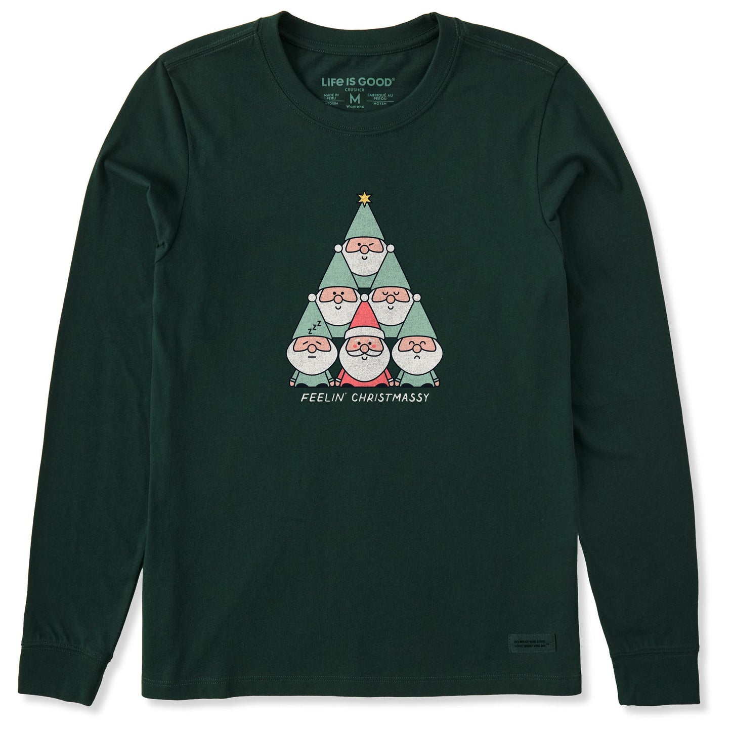 Women's Feelin' Christmassy Long Sleeve Crusher Tee