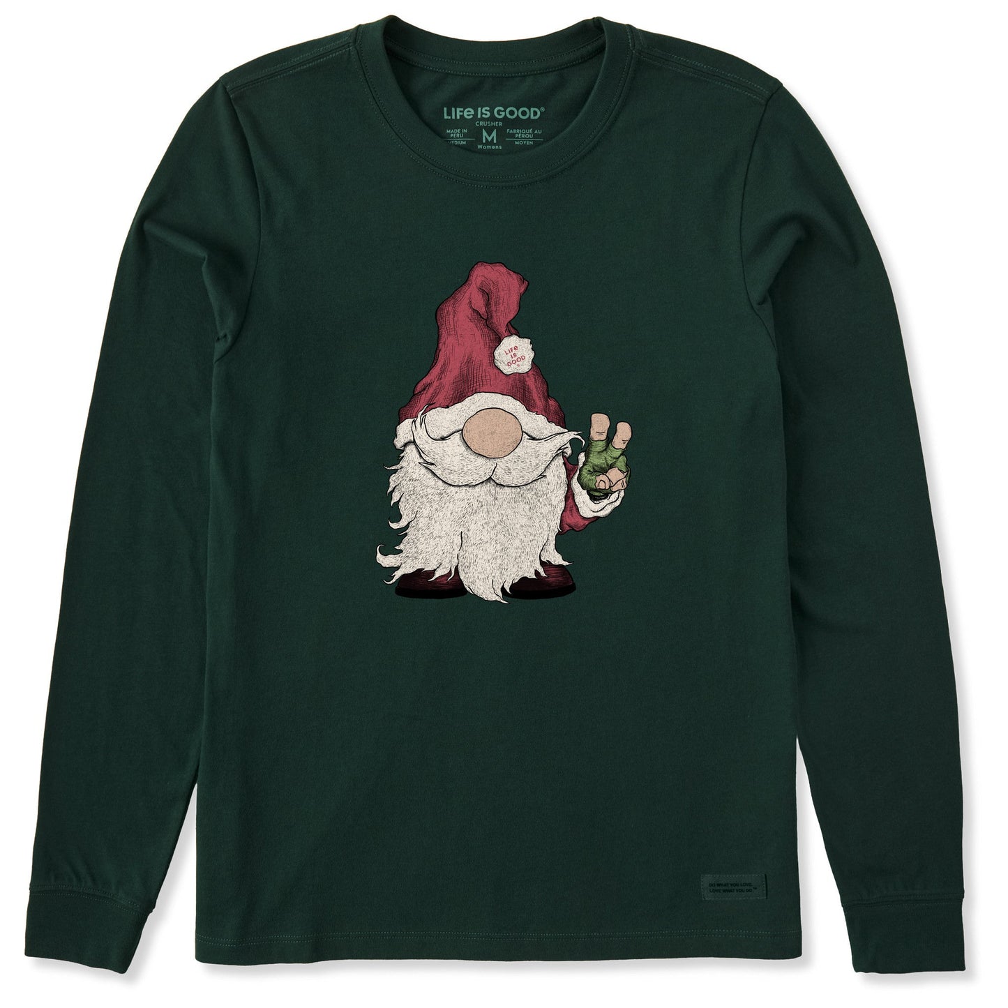Women's Gnome Santa Long Sleeve Crusher Tee