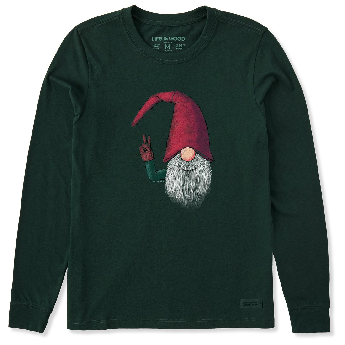 Women's Elf Peace Long Sleeve Crusher Tee