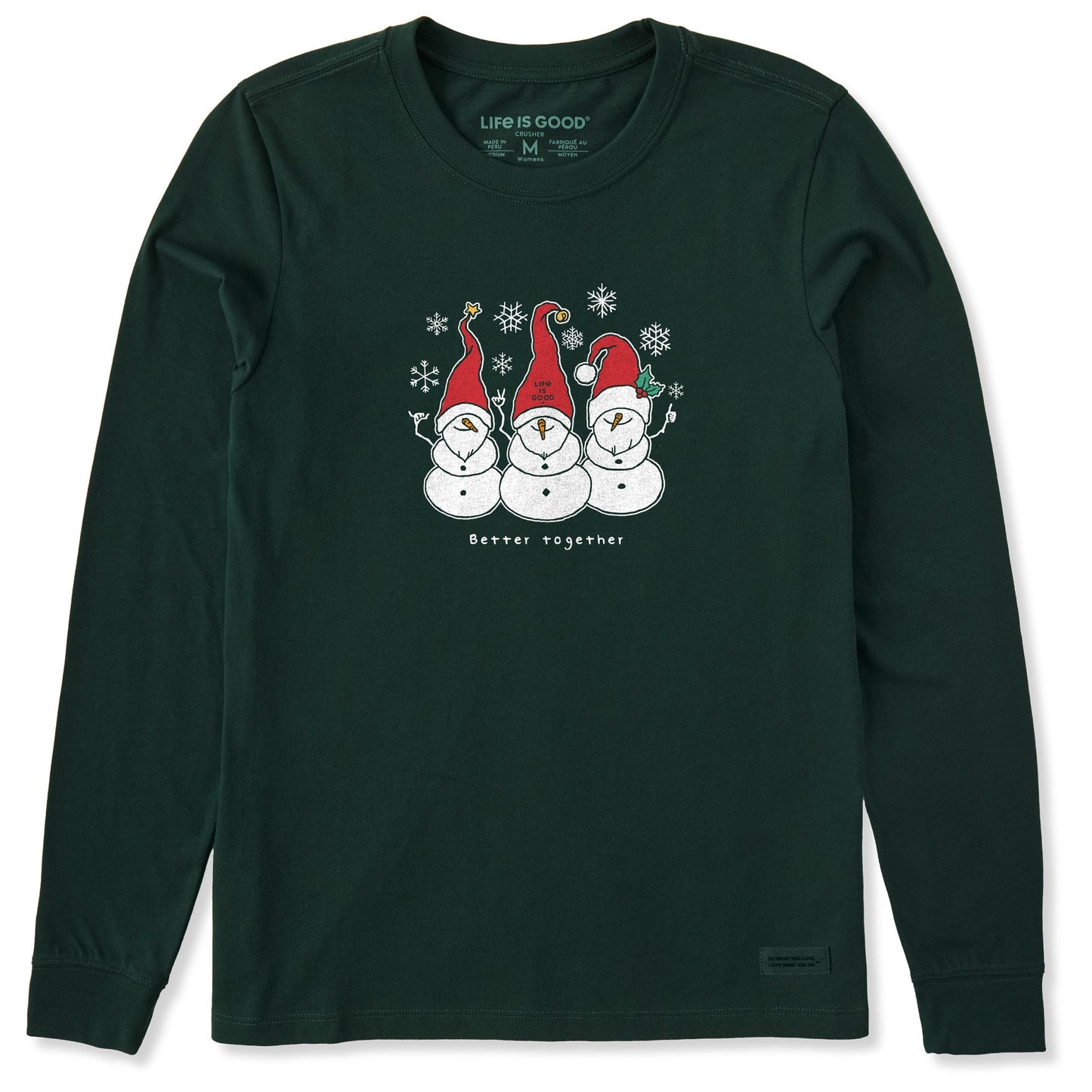 Women's Better Together Snowgnomes Long Sleeve Crusher Tee