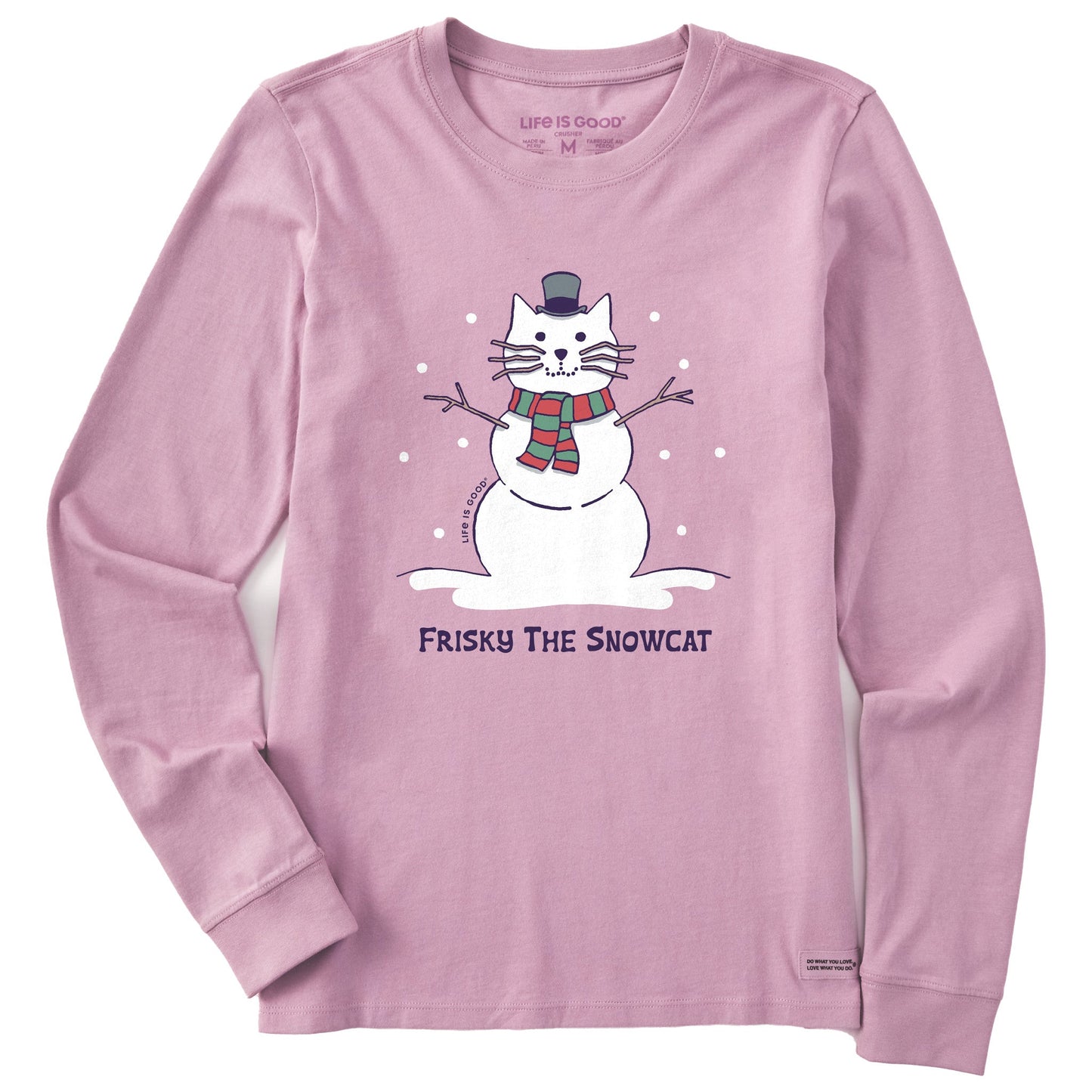 Women's Frisky the Snowcat Long Sleeve Crusher Tee