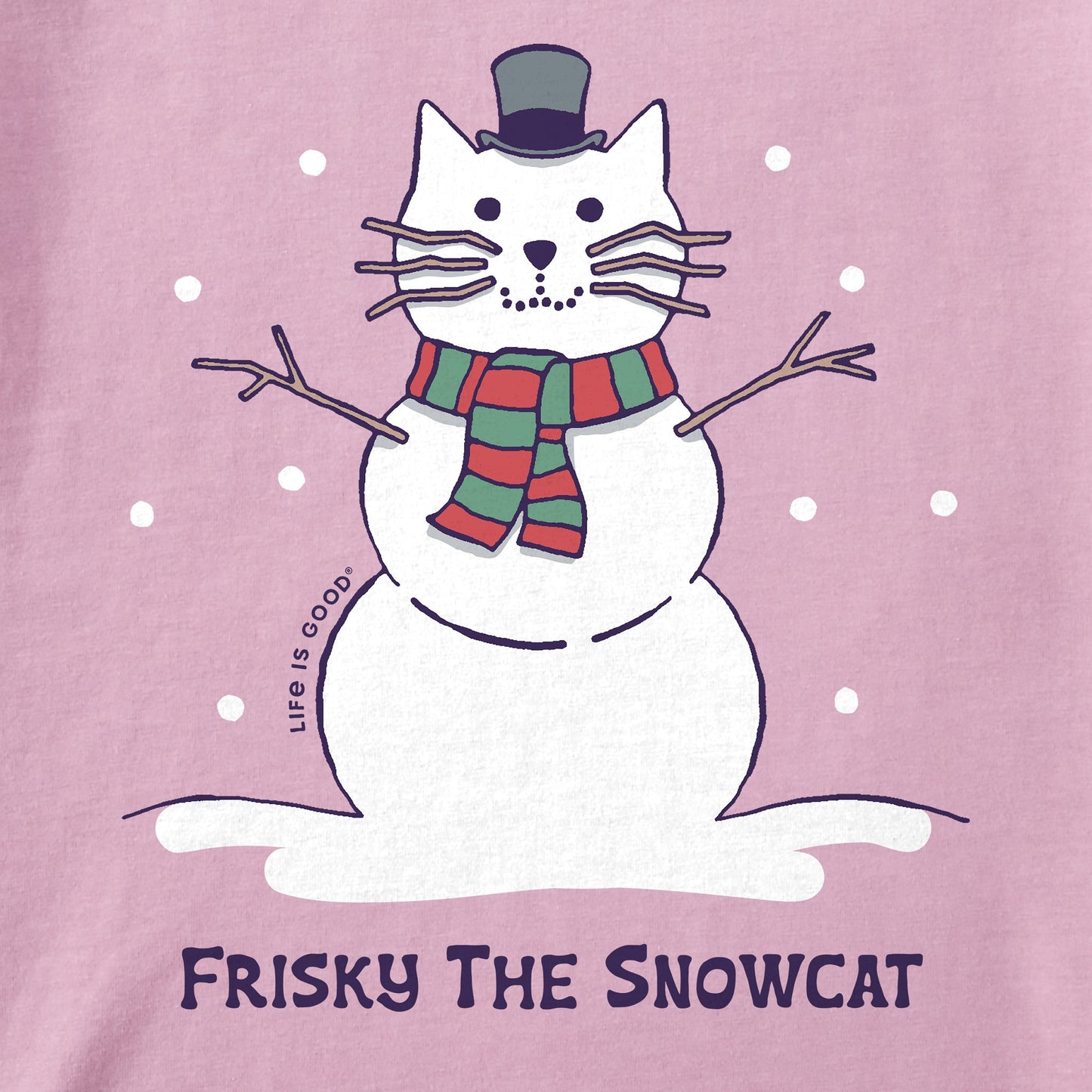 Women's Frisky the Snowcat Long Sleeve Crusher Tee