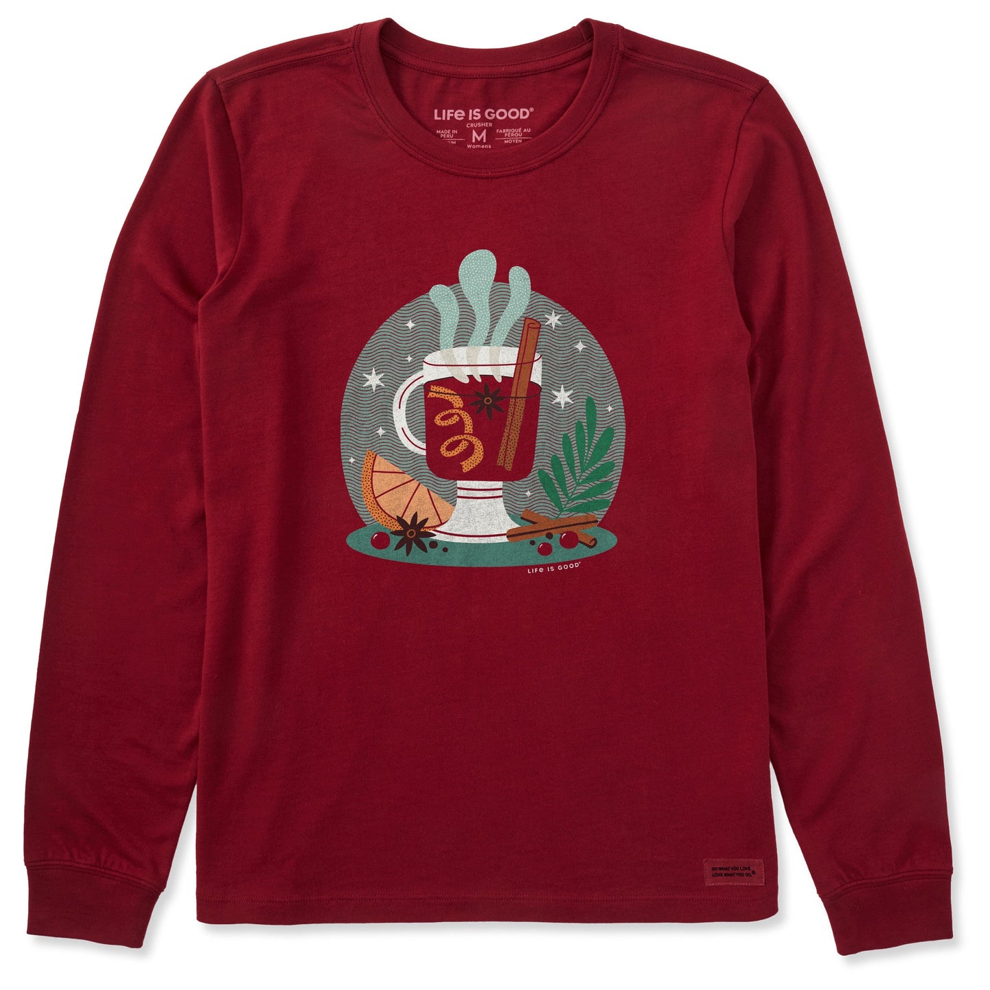Women's Mulled Wine Still Life Long Sleeve Crusher Tee