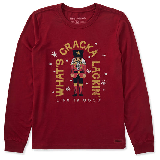 Women's What's Cracka Lackin Long Sleeve Crusher Tee