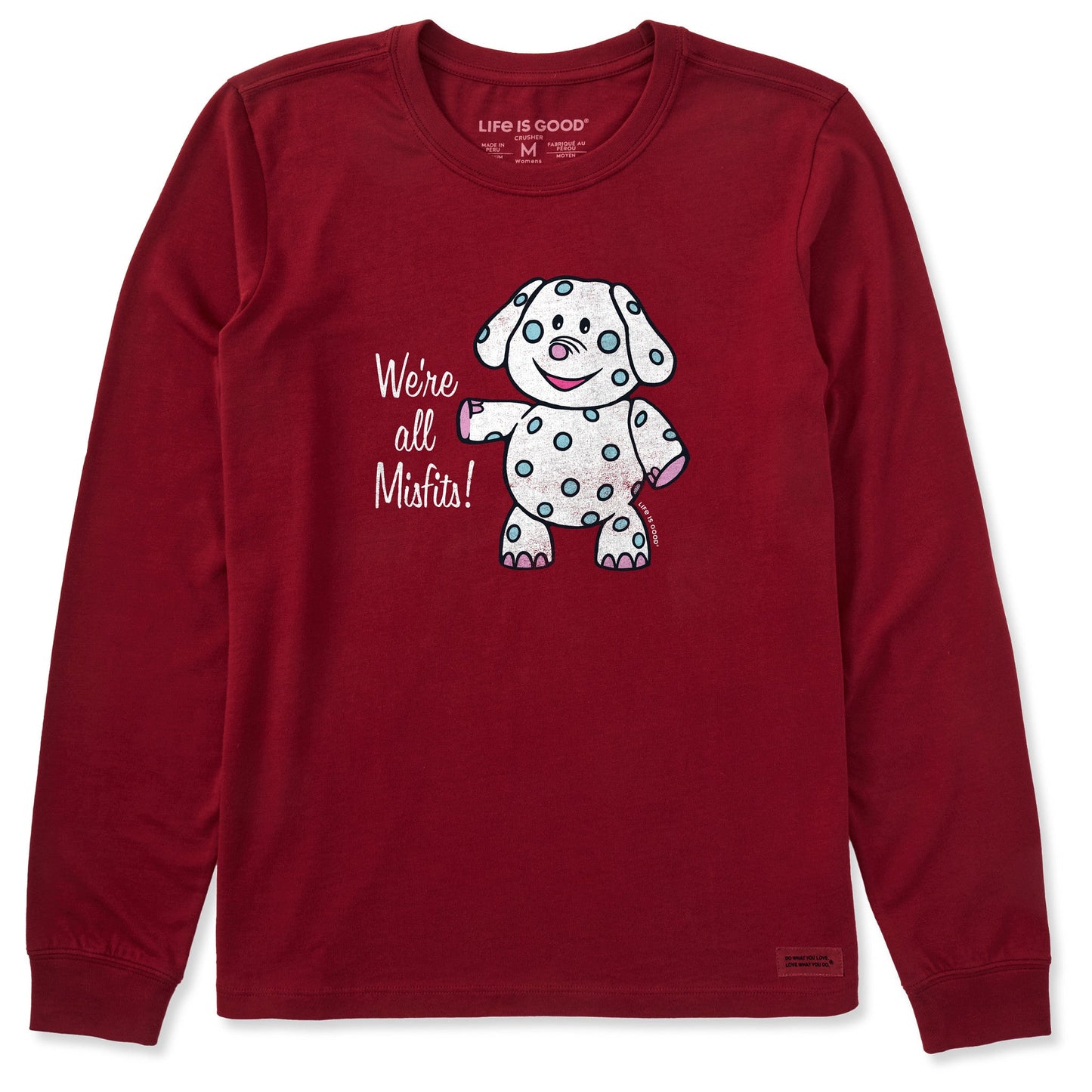 Women's We're All Misfits Elephant Long Sleeve Crusher Tee