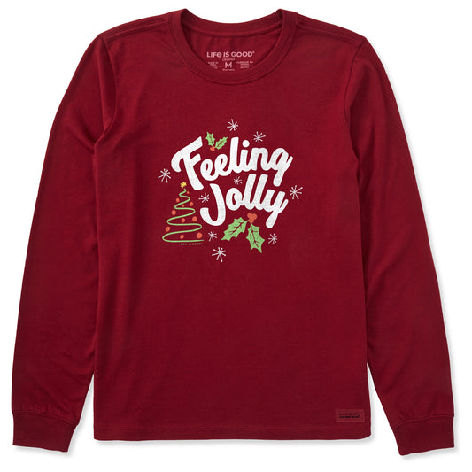 Women's Feeling Jolly Long Sleeve Crusher Tee
