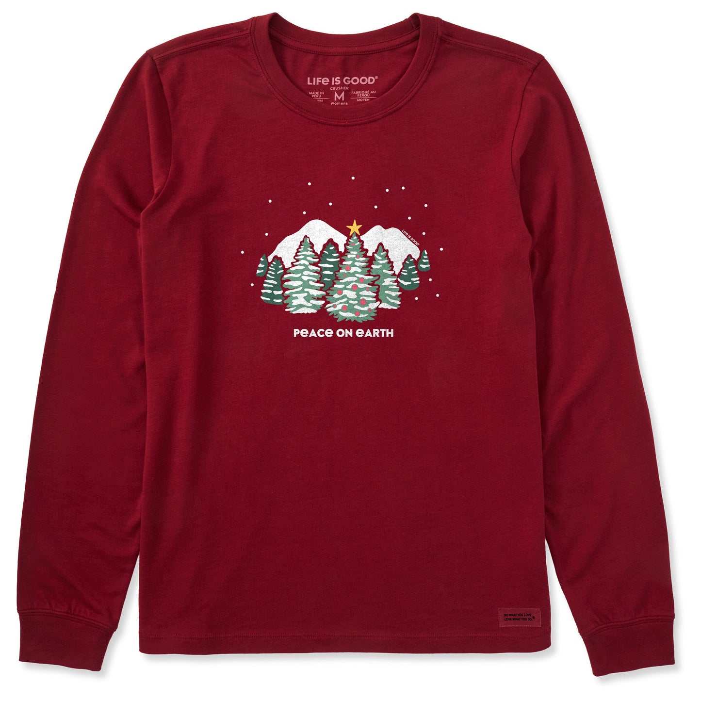 Women's Snowy Xmas Long Sleeve Crusher Tee