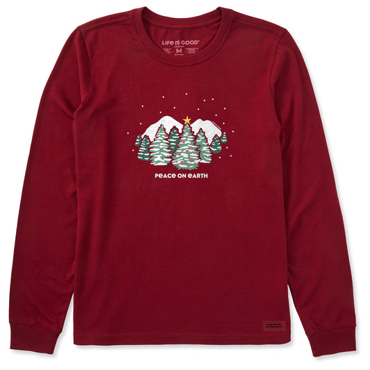 Women's Snowy Xmas Long Sleeve Crusher Tee