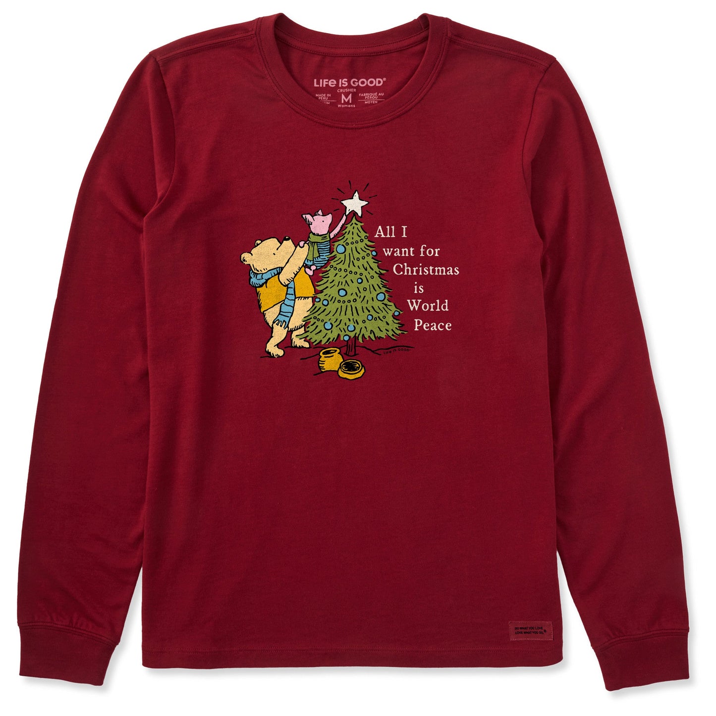 Women's Winnie & P World Peace Long Sleeve Crusher Tee