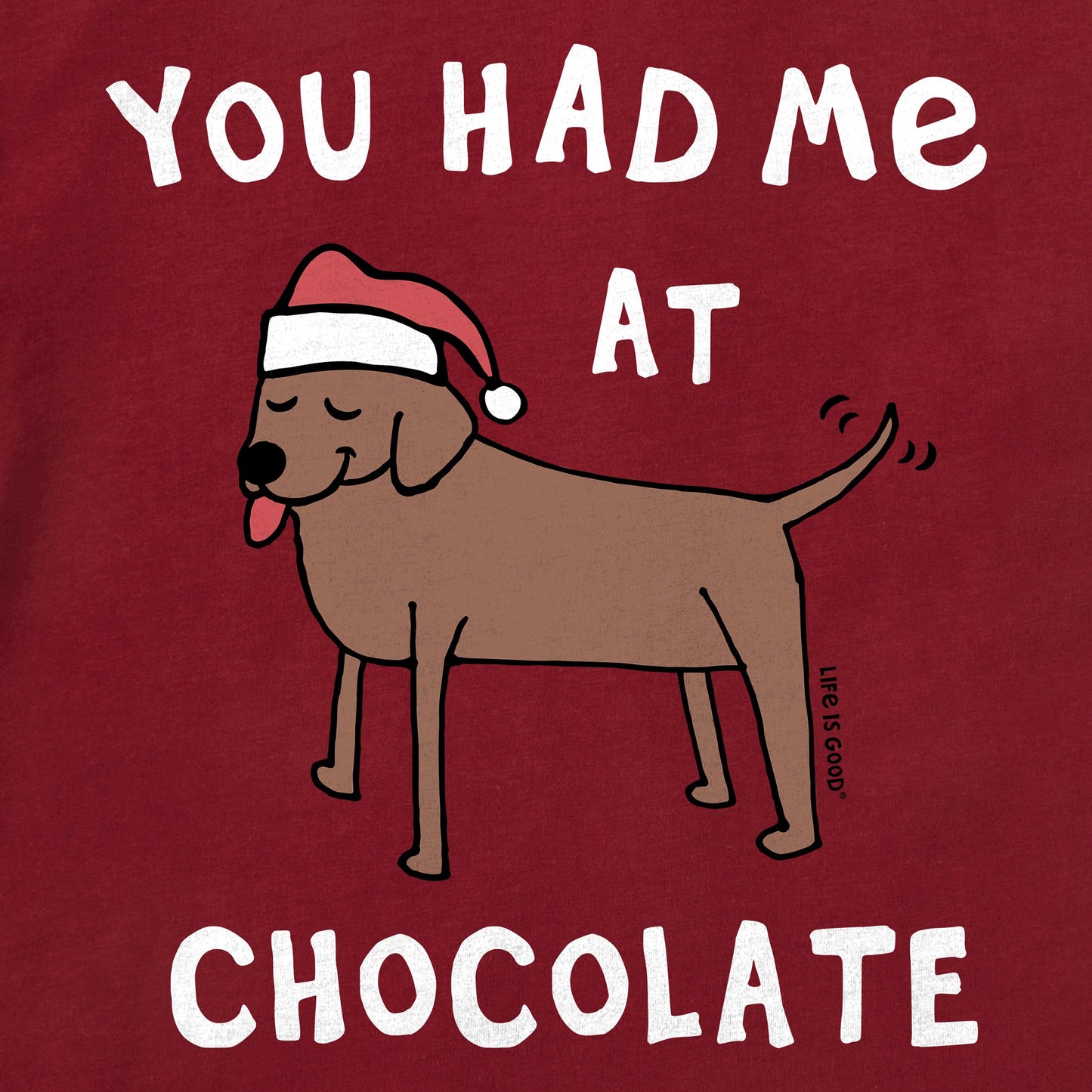 Women's You Had me at Chocolate Lab Long Sleeve Crusher Tee