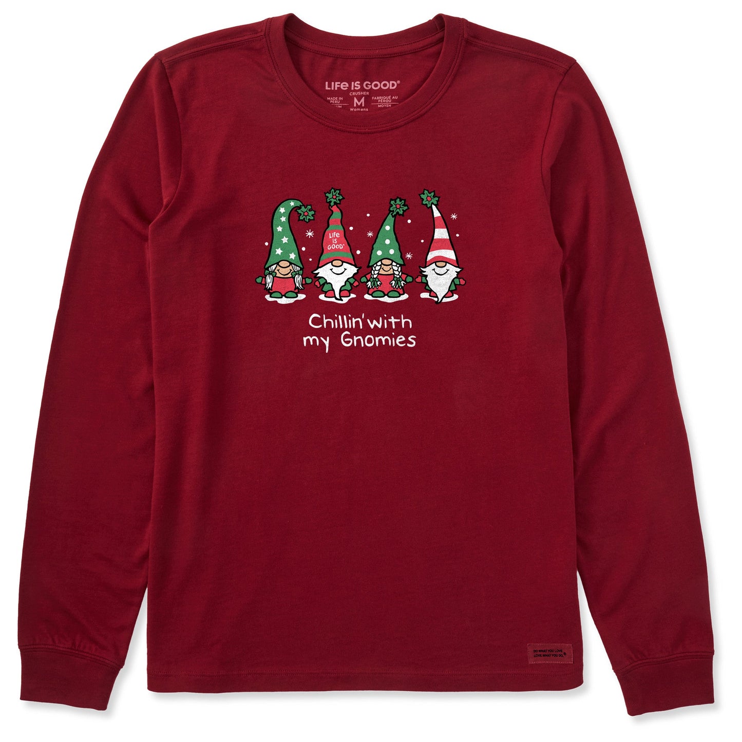 Women's Chillin' with my Gnomies Fam Long Sleeve Crusher Tee