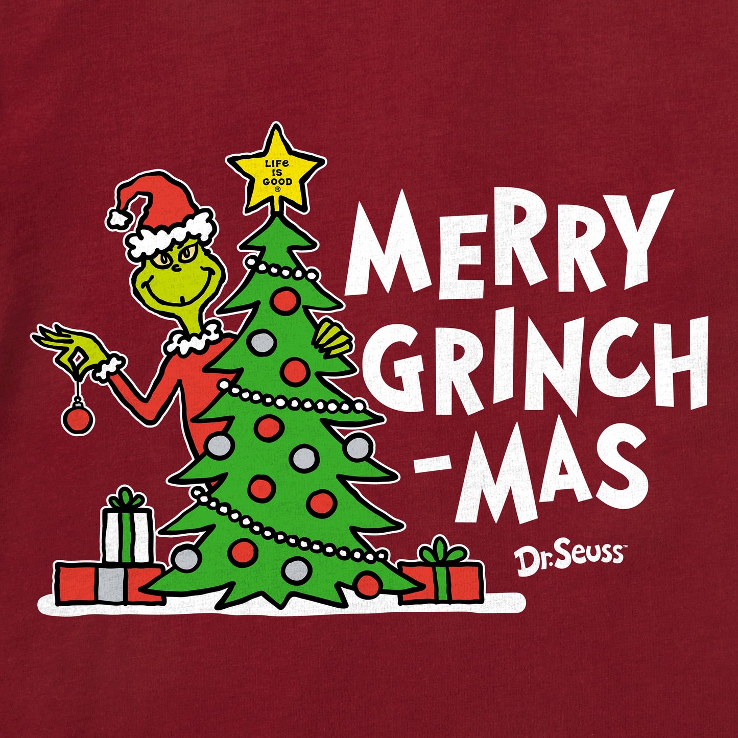 Women's Grinch Merry Grinchmas Tree Long Sleeve Crusher Tee