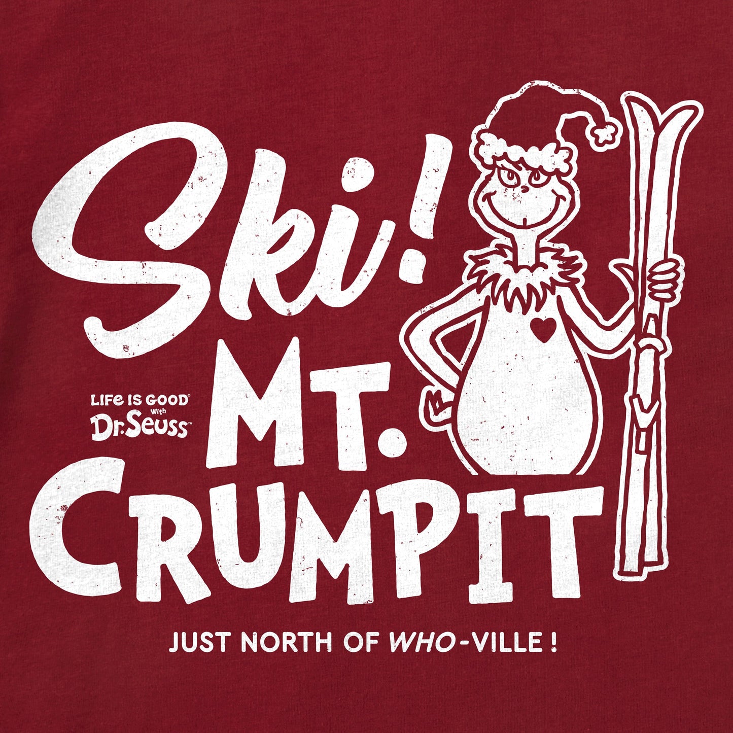 Women's Retro Grinch Ski Mt. Crumpit Long Sleeve Crusher Tee