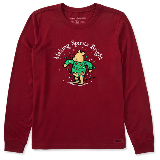 Women's Winnie Making Spirits Bright Long Sleeve Crusher Tee