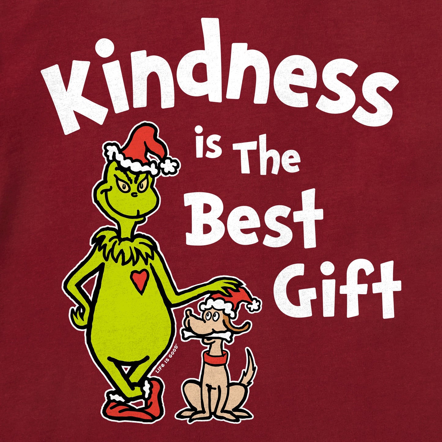 Women's Grinch Max Kindness Gift Long Sleeve Crusher Tee