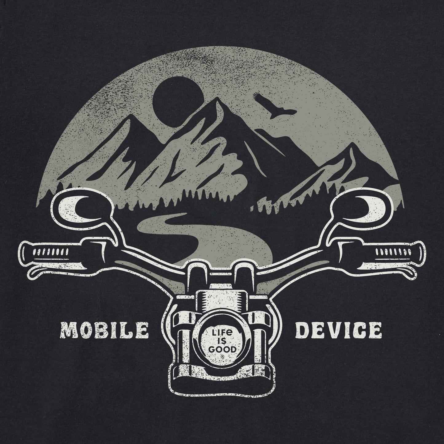 Men's Mobile Device Moto Handlebars Short Sleeve Tee